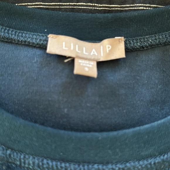 Size small Lilla P 80s-style blue velour sweater dress - Picture 3 of 4